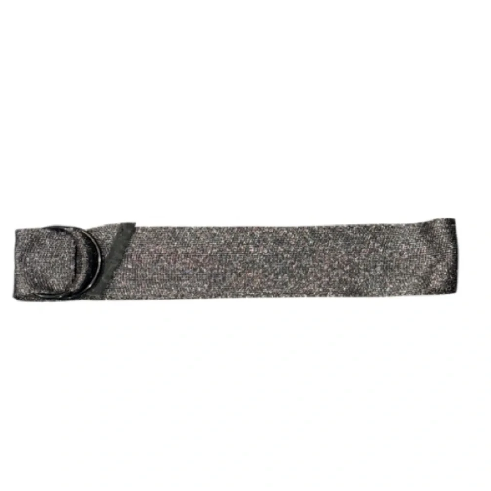 Authentic Banana Republic designer wide silver gunmetal shimmer mesh belt sz S/M